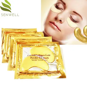 Offre Spéciale Étiquette Privée Plaquettes D'or Cristal Gel Masque Pour Les Yeux au Collagène