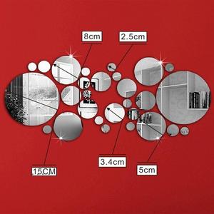 Adesivi <span class=keywords><strong>per</strong></span> specchio 3d in schiuma rotonda rimovibile all'ingrosso cerchio adesivo da parete in acrilico 3D fai da te <span class=keywords><strong>per</strong></span> decalcomanie <span class=keywords><strong>per</strong></span> la decorazione domestica - Product Image 4