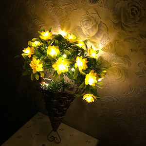 Rifornimento diretto della fabbrica HA CONDOTTO fiore artificiale handmade luce decorativa di notte della lampada