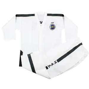 Woosung Taekwondo Apparatuur Uniformen Sample Gratis Verzending Custom Logo Taekwondo Itf Uniform Training Taekwondo Dobok