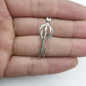 925 Sterling <span class=keywords><strong>Silver</strong></span> Mutiara Sangkar Liontin Kalung - Product Image 4