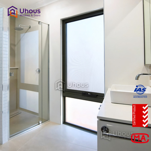 Chất lượng cao màu đen cửa sổ cửa sổ cách âm đôi kính nhôm cửa sổ để sử dụng nhà - Product Image 4