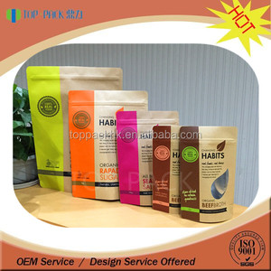 Bolsa con Cierre de Papel Kraft y Aluminio, Diseño Personalizado, Materiales Reciclados, para Envasado de Café, Frutos Secos, Té, Grado Alimenticio - Product Image 2