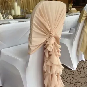 silk chiffon fabric chair sash wedding chair hood