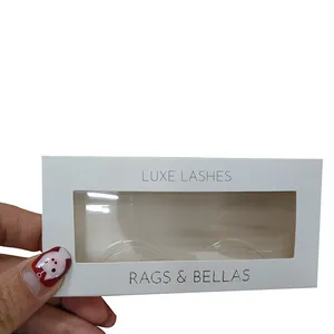 Custom Standard Size Lash Boxes Supplier Square PVC Window Eyelash Boxes with Rose Gold Logo