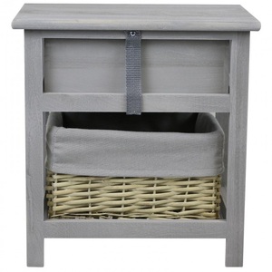 Directo de fábrica barato soporte de <span class=keywords><strong>noche</strong></span> de madera <span class=keywords><strong>mesita</strong></span> de <span class=keywords><strong>noche</strong></span> con cesta de sauce - Product Image 3