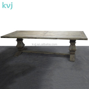 Tavolo da pranzo rustico KVJ-4208 su misura per 10 persone, stile fattoria - Product Image 1