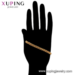 Perhiasan Gelang Xuping 24K untuk Wanita, Perhiasan Gelang Tembaga Modis Emas 75598 - Product Image 6