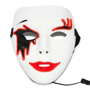 Halloween EL Masks Party Supplier Sound Activated LED Light Up Masks