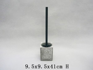 Top Quality Brown Toon Wood Cylinder Toilet Brush Holder - Product Image 3