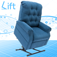 Sofá Eléctrico Ajustable en Altura para Adultos Mayores, con Función de Masaje, Superficie de Cuero/PU/PVC Contemporánea, un Solo Asiento, para Sala de Estar