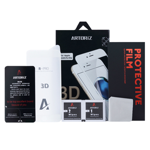 Smartphone לוגו מותאם אישית שנעשה נגד הלם אריזה משי מודפס פרימיום מזג זכוכית מעוקל 3d מסך מגן עבור iphone 7 15 - Product Image 6