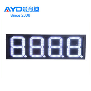 Mexico bán lớn 18inch Hight màu trắng sáng trạm xăng Led giá đăng 7 đoạn dẫn Màn hình hiển thị - Product Image 1