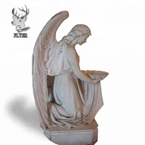 בית קברות קישוט חיים גודל שרף kneeing מלאך פסל