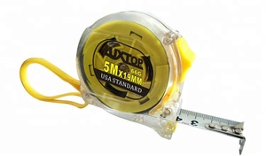5M * 25ミリメートル<span class=keywords><strong>Transparent</strong></span>新鮮なABSケース鋼測定テープ