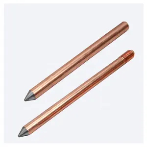 15mm Threaded copper coated steel electrical ground earth rod