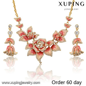 S-6 Xuping joyería de oro de moda, conjuntos de joyas de boda de compromiso nupcial para mujer