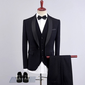 <span class=keywords><strong>Abito</strong></span> da sposa di lusso in Tweed Tweed di lana di alta qualità abiti da <span class=keywords><strong>uomo</strong></span> 3 pezzi - Product Image 3