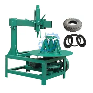 High Quality waste tire sidewall cutting machine Used tire circle cutting wire removing machine price