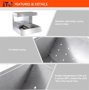 Bảng Truy Cập Hàng Đầu Comercial Thép Không Gỉ Điện Pháp Khoai Tây Chiên Hiển Thị Trạm Làm Việc Ấm Hơn Để Bán - Product Image 5