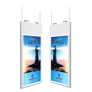 จอคู่ติดเพดานแบบบางเฉียบขนาด49นิ้วเครื่องเล่นโฆษณา LCD เครือข่าย WIFI ขนาดบางเฉียบ