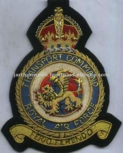 Insignias de lingotes bordadas a mano Insignia de chaqueta de Artillería Real