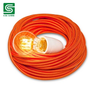 Câble électrique en tissu tressé Edison, <span class=keywords><strong>pour</strong></span> lampe Vintage, Chandelier métallique - Product Image 2