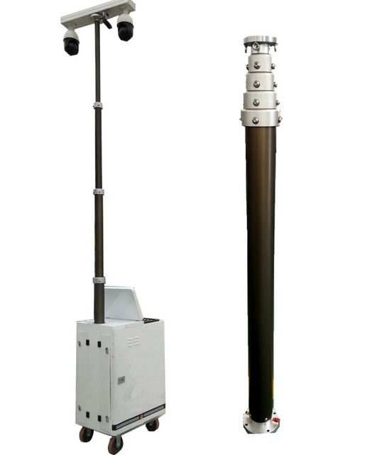 5m 6m 7m vehicle-mounted car satellite tv antenna mast telescopic communication tower security camera pole mast