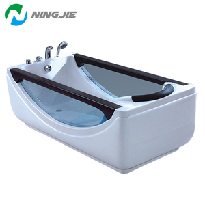 פושאן אמבטיה אקריליק ברור זכוכית whirlpool אמבטיה עבור שומן אנשים