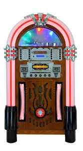 Kích Thước Đầy Đủ Retro Jukebox Với CD Player, BT,Radio, Aux-in Và Line-Out Chức Năng