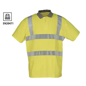 OEM hi vis — polo réfléchissant orange, fluorescent, pour hommes