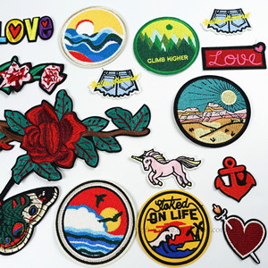 Ordinazione Stock 3D Applique Zona Del Ricamo Per Abbigliamento/Calzini Del Ricamo Su Patch/Moto Canale Rosa Patch Sticker