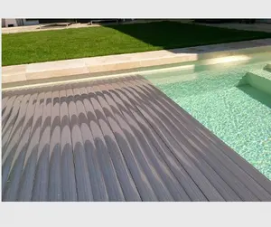 الخريف الشمسية أوروبا جودة قابل للسحب للماء حمام سباحة آلي غطاء حماية فوق الأرض مع واضح الأزرق الشرائح