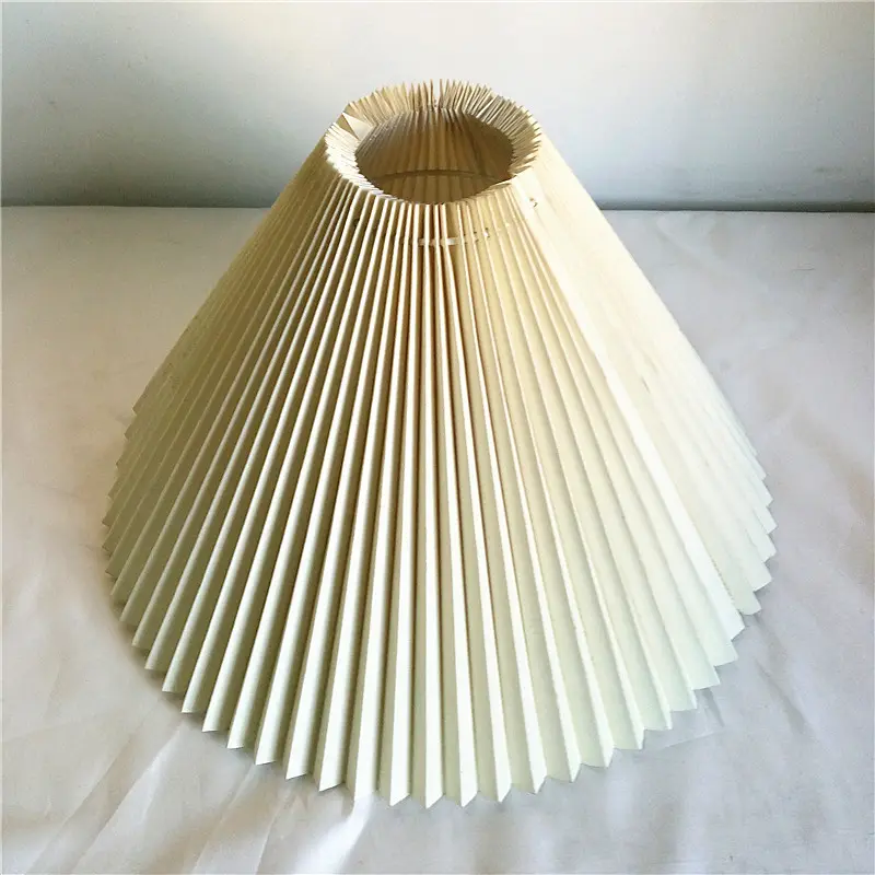 Konische Form dekoration messer plissee Lampenschirm für kunststoff pvc lampenschirm tisch lampe schatten stoff lampe schatten beleuchtung lampen