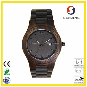 2017 de lujo populares buena calidad etiqueta privite hombres <span class=keywords><strong>reloj</strong></span> con <span class=keywords><strong>movimiento</strong></span> de japón fecha auto de madera al por mayor - Product Image 1