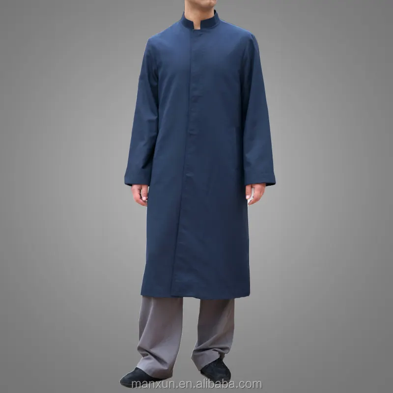 Haute Qualité Cool Col montant Pour Hommes Manteau Abaya Avec Deux Poche Hommes Musulmans Thobe Lâche Confortable Porter