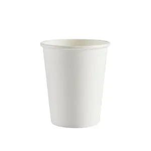 Hot Selling 8oz Plain White Einweg-PE-Beschichtung Einwand ige Kaffee papier becher