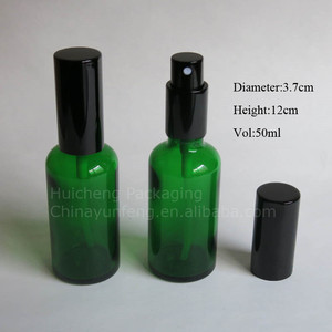 Comercio al por mayor 50 ml <span class=keywords><strong>verde</strong></span> botellas de cristal de perfume con el rociador de la niebla - Product Image 1