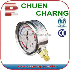 Manómetro de refrigeración lleno de aceite de acero inoxidable - Product Image 4