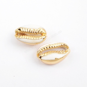 G1690 Groothandel Golden porceleinslak shell kralen porceleinslak shell vergulde kralen voor sieraden maken - Product Image 5