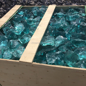 Landscaping blue color glass scum <span class=keywords><strong>rock</strong></span> for gabion - Product Image 1