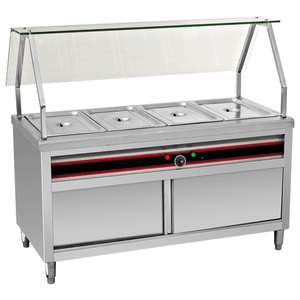 Electric <strong>Bain</strong> <strong>Marie</strong> <strong>Food</strong> <strong>Warmer</strong> Counter for Hot Buffet <strong>Food</strong> Display - Product Image 1