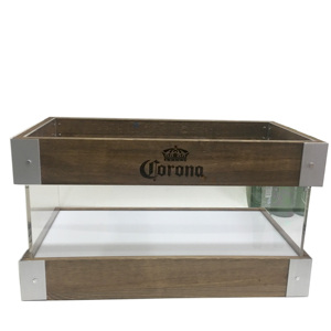 MARTINI ERISTOFF Bombay Sapphire Dewar Grey Goose Corona rettangolare 12 bottiglie di legno secchielli per il ghiaccio con LED