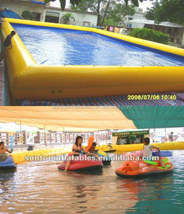 Grande <span class=keywords><strong>piscine</strong></span> gonflable de surface pour l'éveil de l'eau, bateau à pare-chocs avec une bâche en PVC de 0.9mm, meilleure qualité - Product Image 1