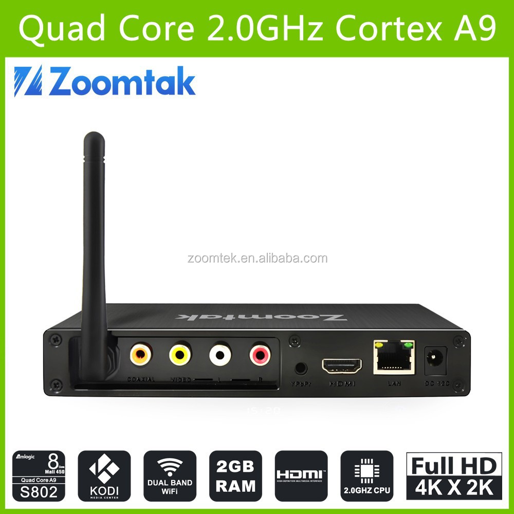 Amlogic S802 M8 android iptv set top box wifi 2.4 G / 5.8 G kodi 4 k