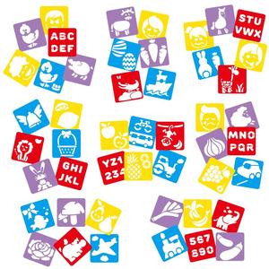 ที่มีคุณภาพสูงหนาที่มีสีสันสัตว์พลาสติก PP วัสดุ0.5มิลลิเมตรหนา Stencils ชุดสำหรับเด็ก - Product Image 4