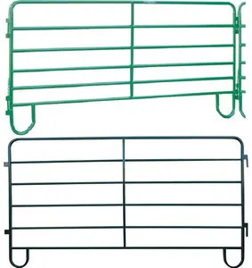 4/5/6 raylar galvanizli hayvancılık Corral kalem, koyun at sığır çit panelleri, satılık çelik çiftlik Yard boğa çit paneli kapıları