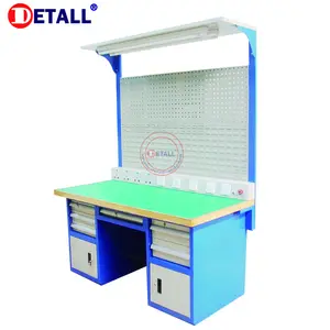 Wood Workbench Detall Heavy Duty Workbench With Solid Wood Table Top In Drawer