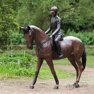 Moderno jardín de esculturas de metal artesanía escultura de bronce caballo grande - Product Image 3