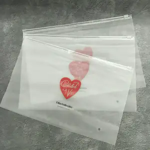 Personalizzato Opp PVC della chiusura lampo di plastica di imballaggio sacchetto di vestiti con il proprio logo, sacchetto a chiusura lampo glassato borse